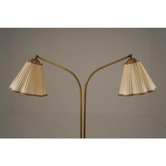 Swedish Modern Floor Lamp attributed to Tor Wolfenstein for Ditzingers, 1940s For Sale - Image 3 of 8