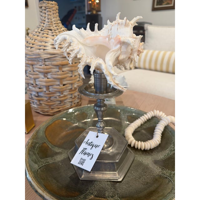 Celestial Meets the Sea Godinger Candlestick-Coastal Art Sculpture For Sale In Chicago - Image 6 of 7