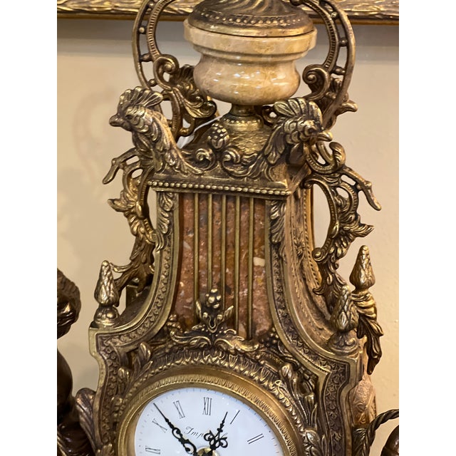 Early 20th Century Imperial Franz Hermle Brevettato Figural Mantle