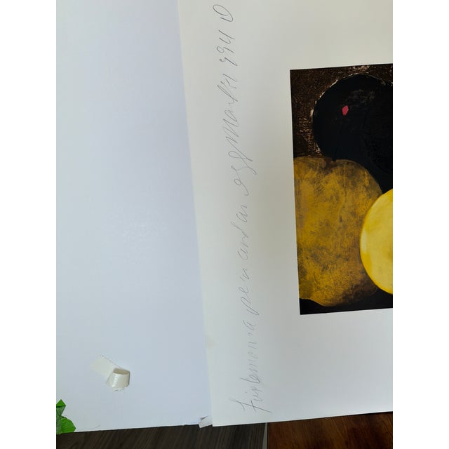 Signed limited edition screenprint by Donald Sultan, titled “Five Lemons, A Pear and Egg,” circa 1992. This piece reflects...