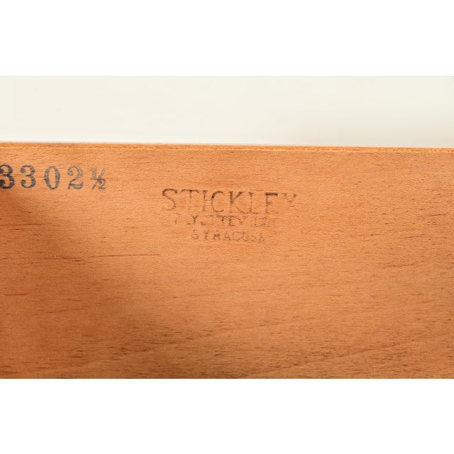 L. & J. G. Stickley Georgian Solid Cherry Wood Eight-Drawer Double Dresser, Circa 1950s For Sale - Image 11 of 16