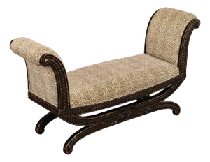 French Empire Style Antiqued Window Bench
