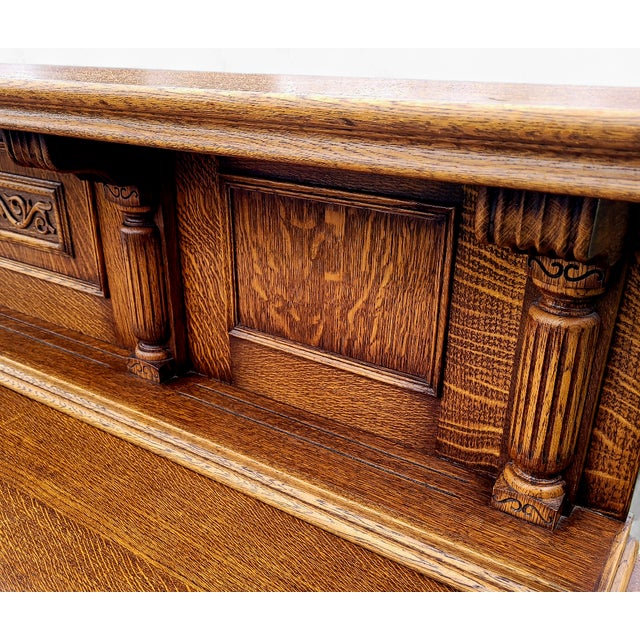 Large Vintage French Buffet in Walnut, 1940s For Sale - Image 6 of 18