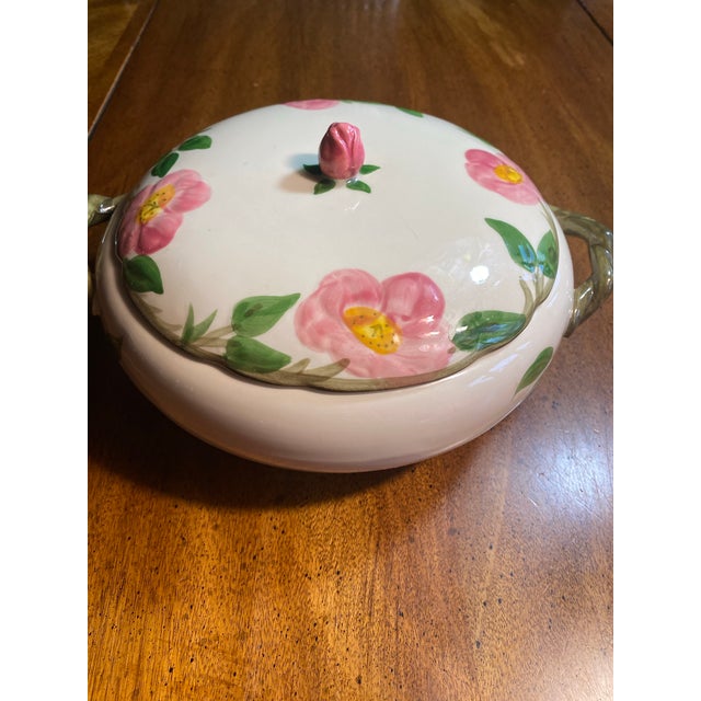 American Franciscan Desert Rose 7” Covered Vegetable Casserole Dish Usa For Sale - Image 3 of 12