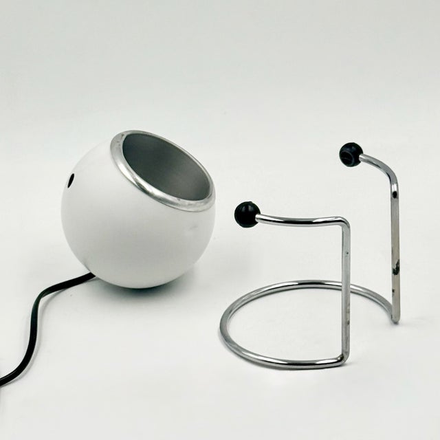Italian Space Age Chrome Eyeball Desk Lamp from Targetti, 1970s For Sale - Image 6 of 18