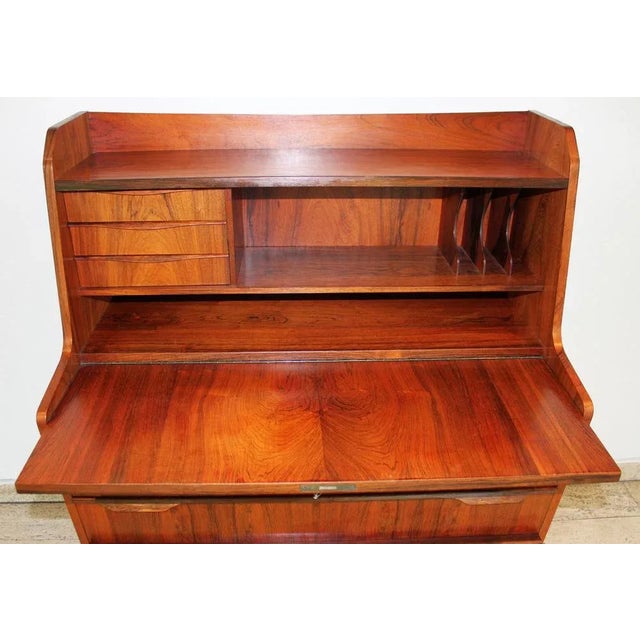 Vintage Norwegian Mahogany Secretaire, 1960 For Sale - Image 12 of 13