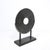 Mid-Century Modernist Bi-Disc Sculpture in Black Sandstone by Holly Hunt For Sale - Image 10 of 13