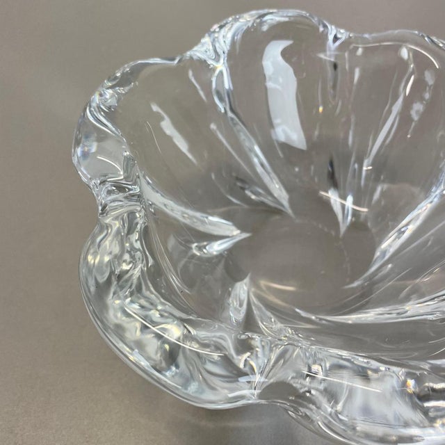Large Floral Glass Shell Ashtray from Orrefors, Sweden, 1970s For Sale - Image 6 of 17