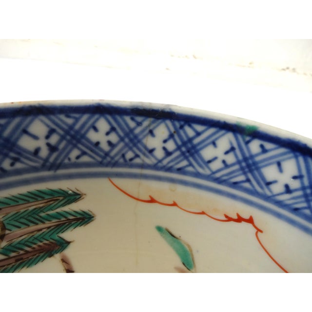 18th Century Antique Kangxi Chinese Export Porcelain Dutch Market Punch Bowl For Sale In San Francisco - Image 6 of 12