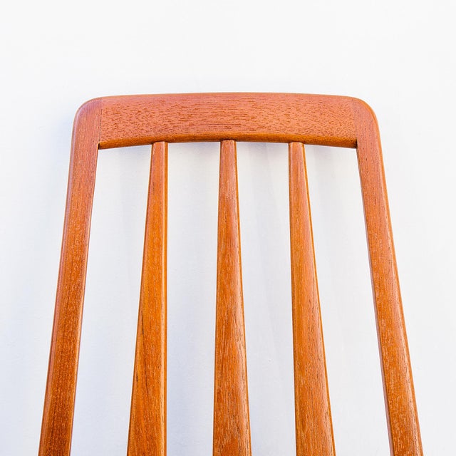1970s Restored Danish Modern Solid Teak "Eva" Dining Chairs by Niels Koefoed For Sale - Image 5 of 15