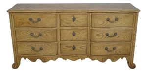 Baker French Oak 9 Drawer Dresser
