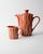 Mid-Century Striped Rust Orange Ceramic Teapot with Lid and Creamer, 1970s For Sale - Image 5 of 12