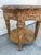 Late 20th Century French Louis XVI Style Carved Wood & Marble Glass Top Round Side Table For Sale In New York - Image 6 of 11