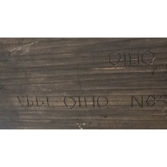 Late 20th Century Windsor Chair Comb Back Bench W Arms, Tiger Maple, Oak & Maple Made in Ohio For Sale - Image 11 of 12