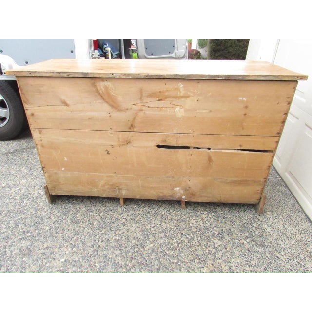 Antique English Pine Six Drawer Buffet For Sale - Image 18 of 18