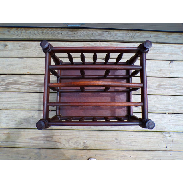 Vintage Mahogany Canterbury Magazine Rack Music Stand For Sale - Image 11 of 15
