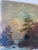 Early 19th Century Likely 19th Century American Folk Landscape Painting on Artist's Board Featuring River, Forest, and Mountain Scene.. For Sale - Image 5 of 10