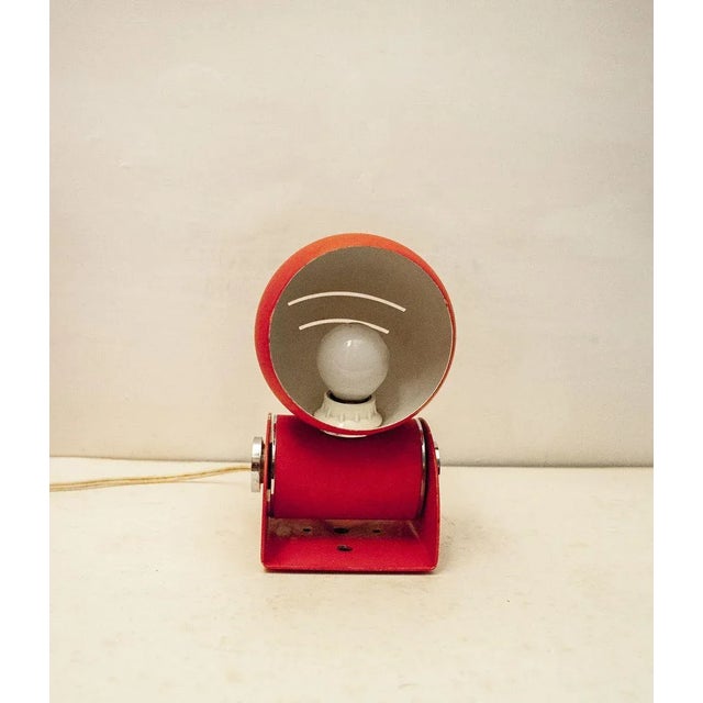 Pair of sconces / bedside lacquered aluminum and iron lamps. Italian Production 70's European Plug (up to 250V).The wiring...