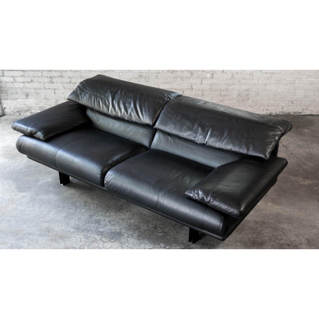1980s Postmodern Leather Alanda Sofa by Paolo Piva for B&b Italia For Sale In Boston - Image 6 of 15