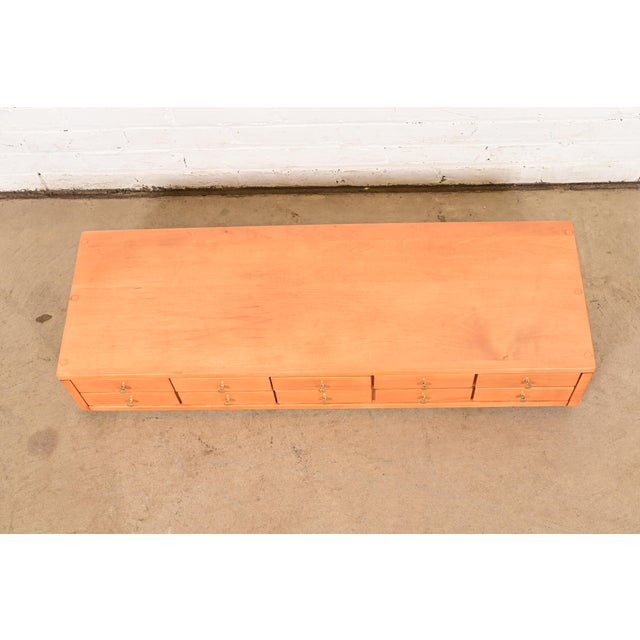 Brown Paul McCobb Planner Group Solid Birch Ten-Drawer Jewelry Chest, Newly Refinished For Sale - Image 8 of 11