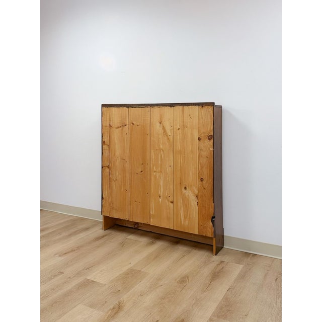 Vintage MCM Solid Walnut Four Shelf Bookcase Shallow Display MidCentury Shelving For Sale - Image 16 of 17