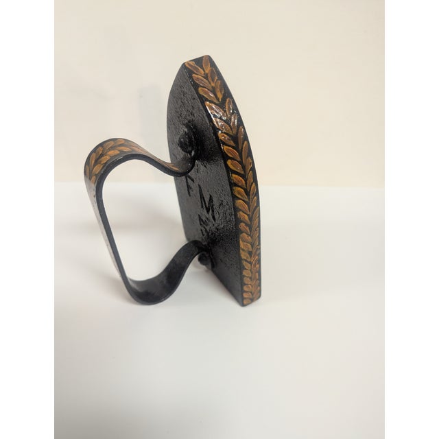 French Country Hand Painted Iron For Sale - Image 3 of 7