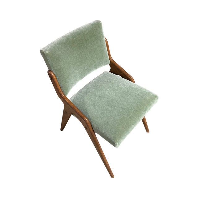 1950s Beresford & Hicks, Dining Chairs, Mohair, Mahogany, United Kingdom, 1950s For Sale - Image 5 of 9