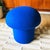 Textile Mushroom Ottoman in Cobalt Wool For Sale - Image 7 of 11