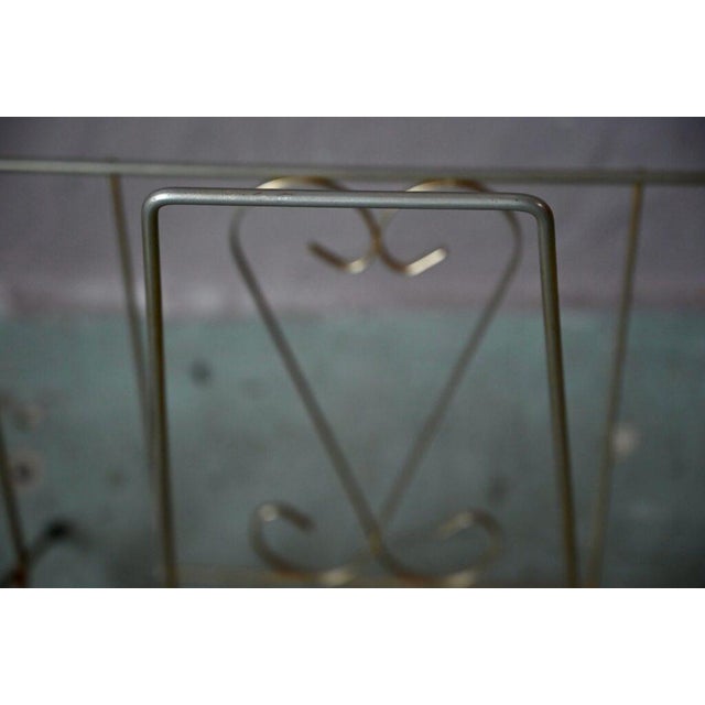 1960s Vintage Gold Heart Magazine Rack, 1950s For Sale - Image 5 of 7