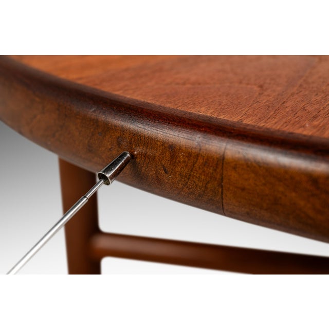 Mid-Century Danish Modern "Donut" Table in Solid Teak W/ Glass Inlay & Brass Detailing Attributed to G-Plan, England, C. 1970s For Sale - Image 9 of 17