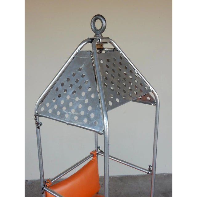 1950s Industrial Aluminum Crane or Airplane Hoist Canopy Chair For Sale - Image 10 of 13
