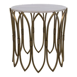 NOIR Nola Side Table in Metal with Brass Finish For Sale