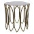 Nola Side Table in Metal with Brass Finish For Sale