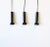 A set of three (3) Danish Postmodern pendant lights in black matte enamel by NordLux, circa late-20th century, Denmark....