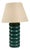 Vintage Italian Table Lamp in Green Ceramic, 1980s For Sale