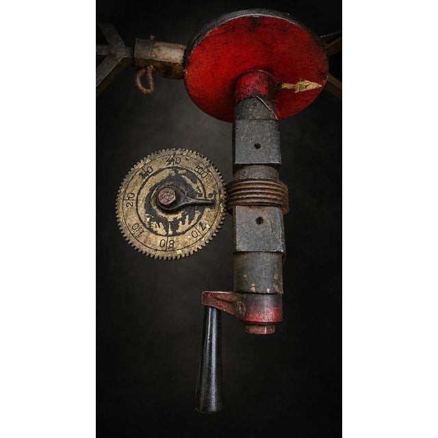 Antique Industrial Textile Yarn Winder in Cast Iron For Sale - Image 10 of 11