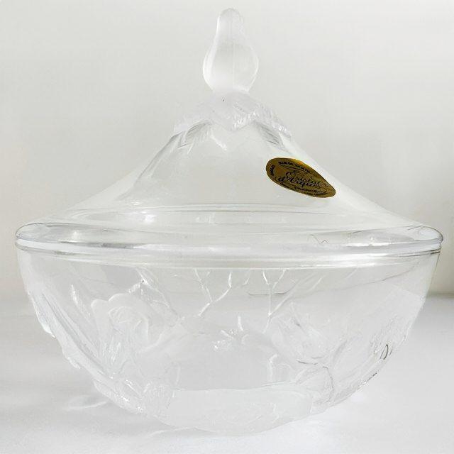 Glass Vintage Florence Satine Crystal Candy Dish from Cristal d'Arques Bonbonnière, 1970s For Sale - Image 7 of 7
