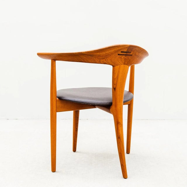 Mid-20th Century Danish Teak Armchair With Rosewood Inlay by Erik Andersen & Palle Pedersen for Randers For Sale - Image 9 of 14