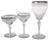 Mid-Century Modern Large Set of 33 Silver Band Stemware Wine, Water, Champagne Glasses After Dorothy Thorpe C 1950’s For Sale - Image 3 of 13