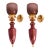 1990s Burgundy Murano Glass Sconces - a Pair For Sale