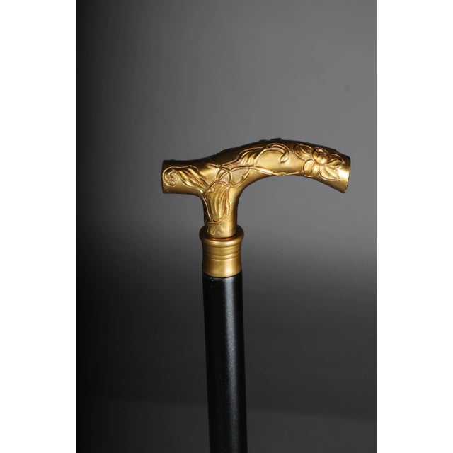 Art Nouveau Walking Stick in Bronze For Sale - Image 3 of 10