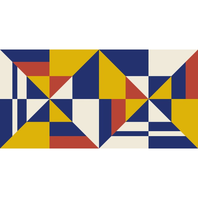 "Modern Nautical Blue Block A" Geometric Fine Art Print by Melinda Cox 24" X 24" For Sale In Providence - Image 6 of 6