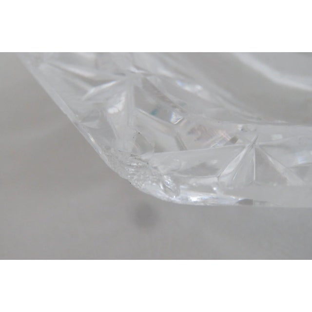 1940s Crystal Butter Dish Clear Cut Glass Lidded Serving Plate For Sale - Image 16 of 18