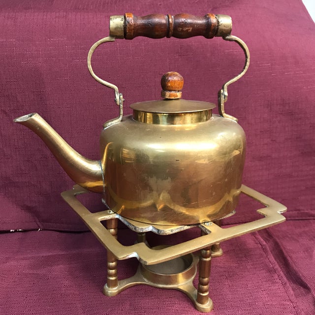 Vintage Brass Teapot and Candle Warmer Chairish