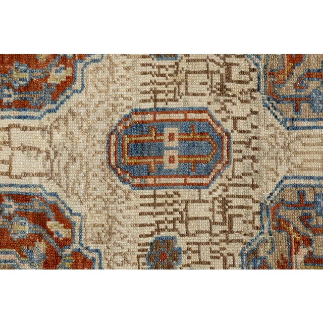 Unique Antique Serab Rug With Geometric All-Over Medallion Motif For Sale In New York - Image 6 of 13