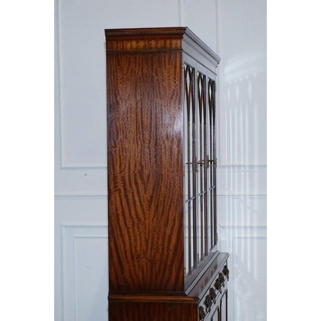 Georgian Style Bookcase with Glass Shelves For Sale - Image 12 of 18