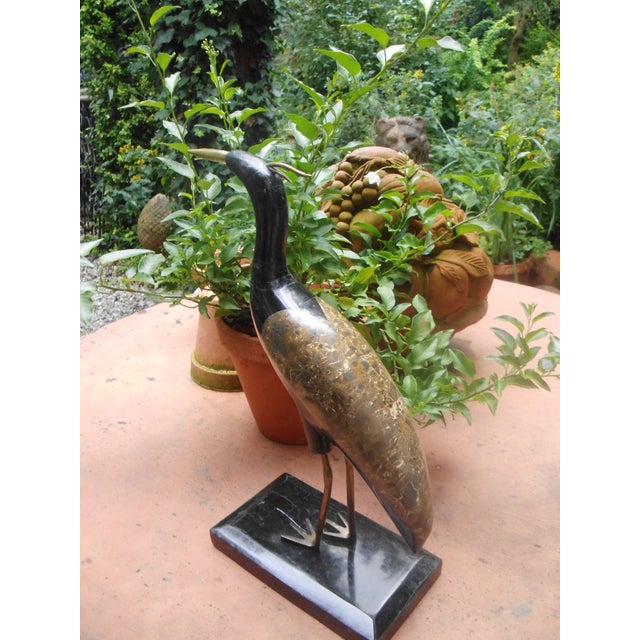 Mid-Century Modern Crane Heron in Marble Mosaic, 1950s For Sale - Image 3 of 17