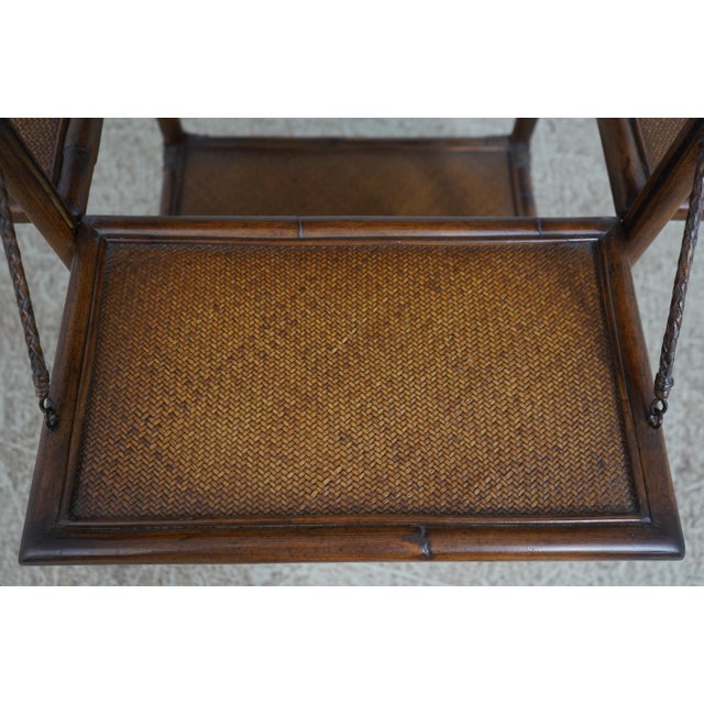 Thomasville Tommy Bahama Style Rattan Occasional Table For Sale In Philadelphia - Image 6 of 12