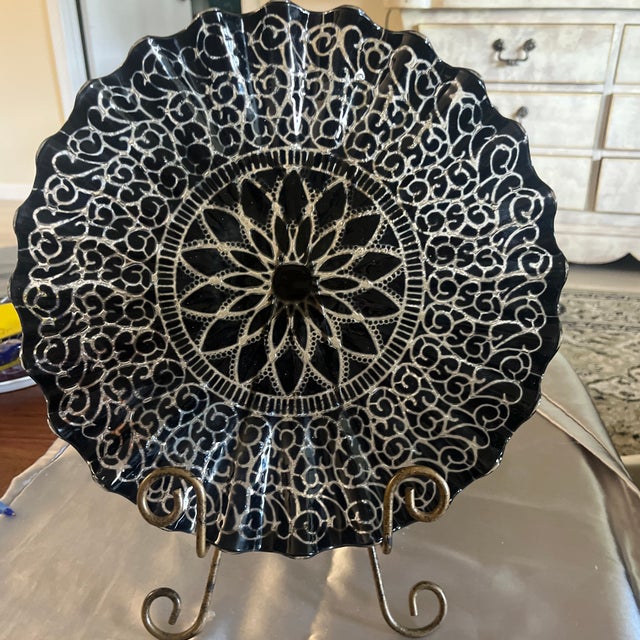 1960s 1960s Signed Sydenstricker 12” Glass Platter For Sale - Image 5 of 5