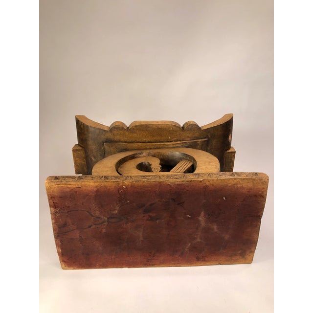 Tan 1970s Vintage Hand-Carved Stool For Sale - Image 8 of 9